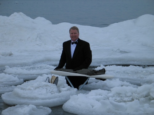 extreme ironing an adventure sport for people who like store worker