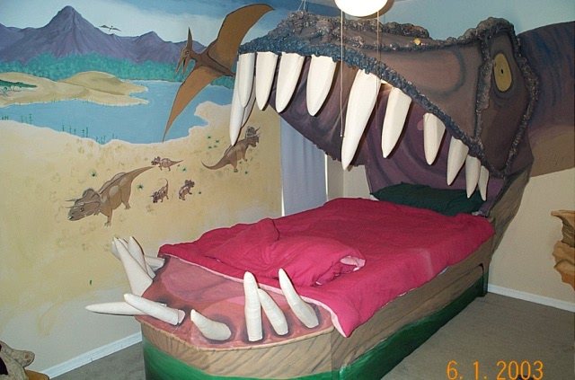 Bed looks like a dinosaur's mouth - Boing Boing