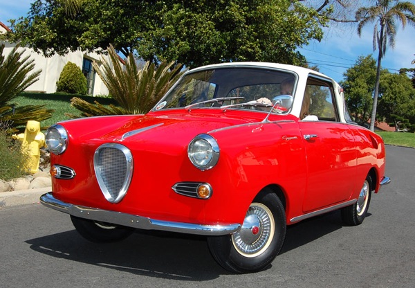 This is a cherry example of a Goggomobil a German microcar manufactured 