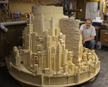 Tolkien's City of Kings made from matchsticks / Boing Boing