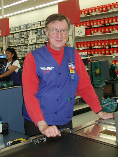 Charles Platt working at Wal-Mart